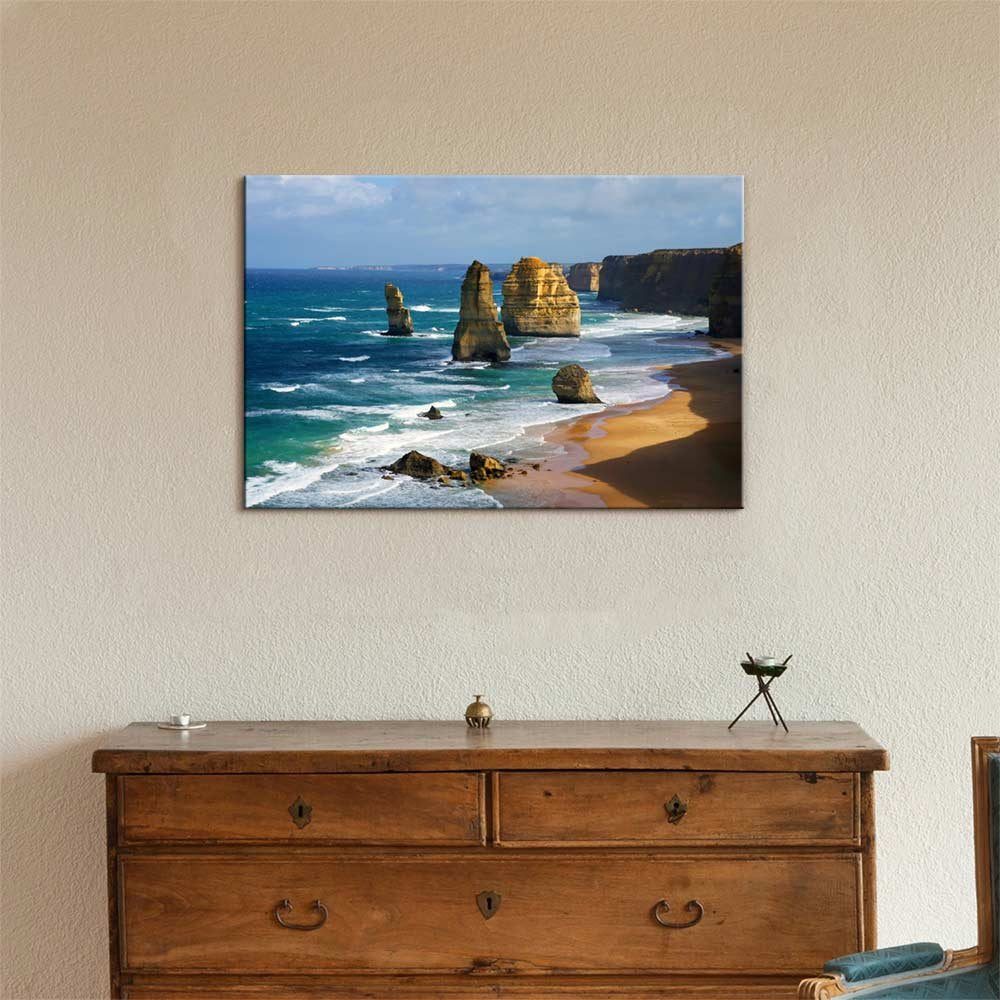 Beautiful Scenery Landscape Dramatic Beautiful 12 Apostles In Australia - Canvas Art Wall Art - 16'' X 24''